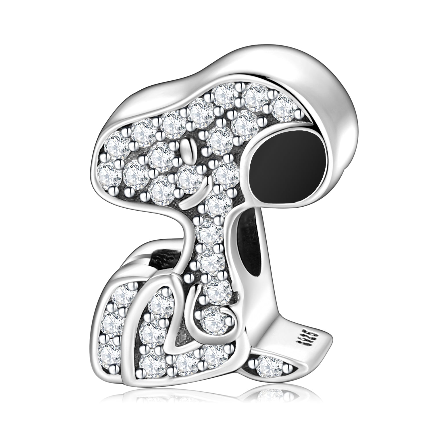 Snoopy besetzt mit Diamanten