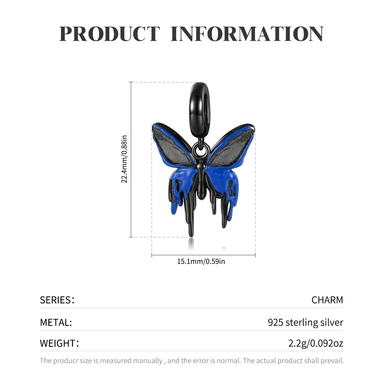 Blau - Schwarzer Schmetterling