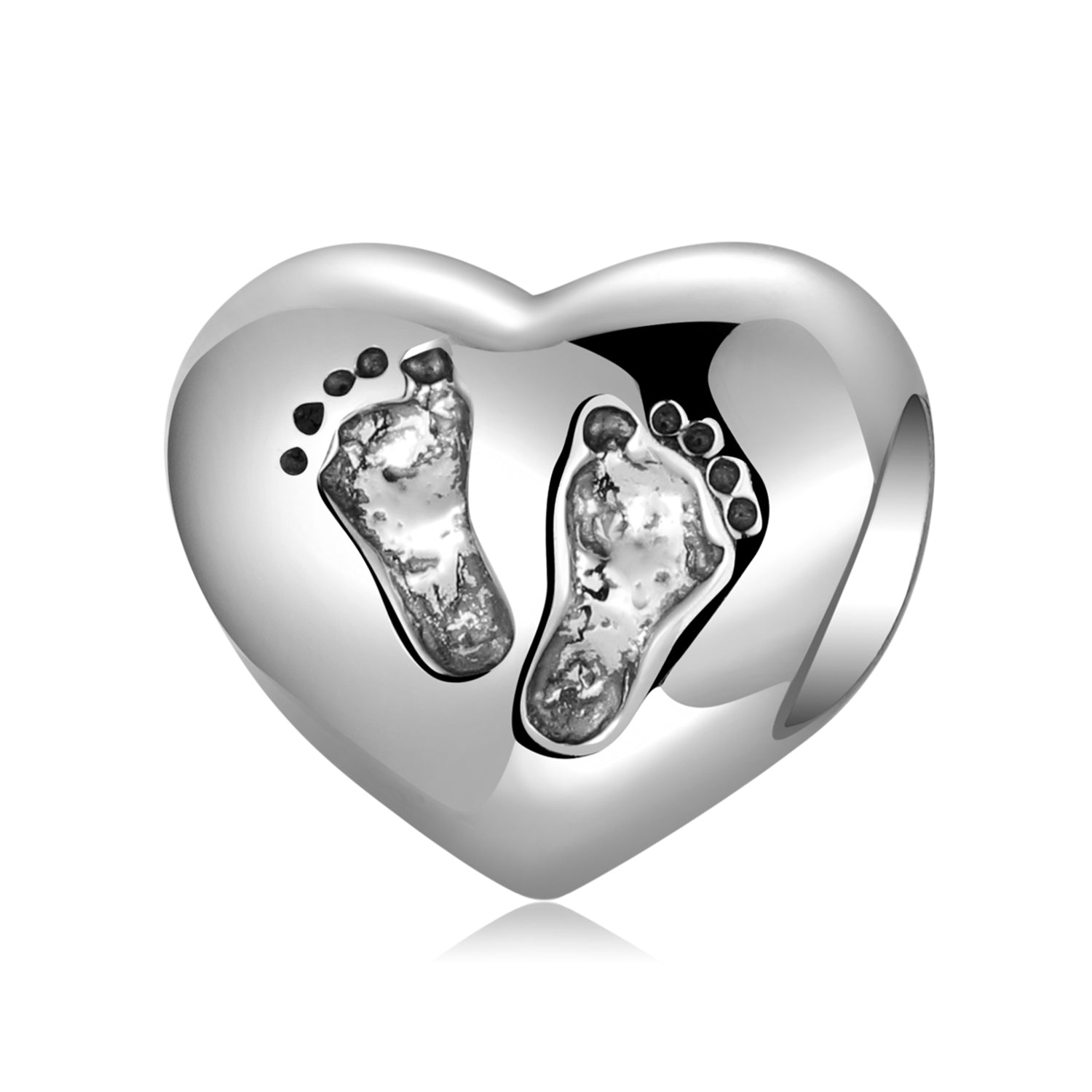 Children's feet in the shape of a heart
