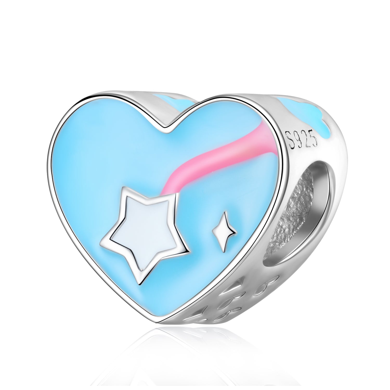 Turquoise heart with shooting star