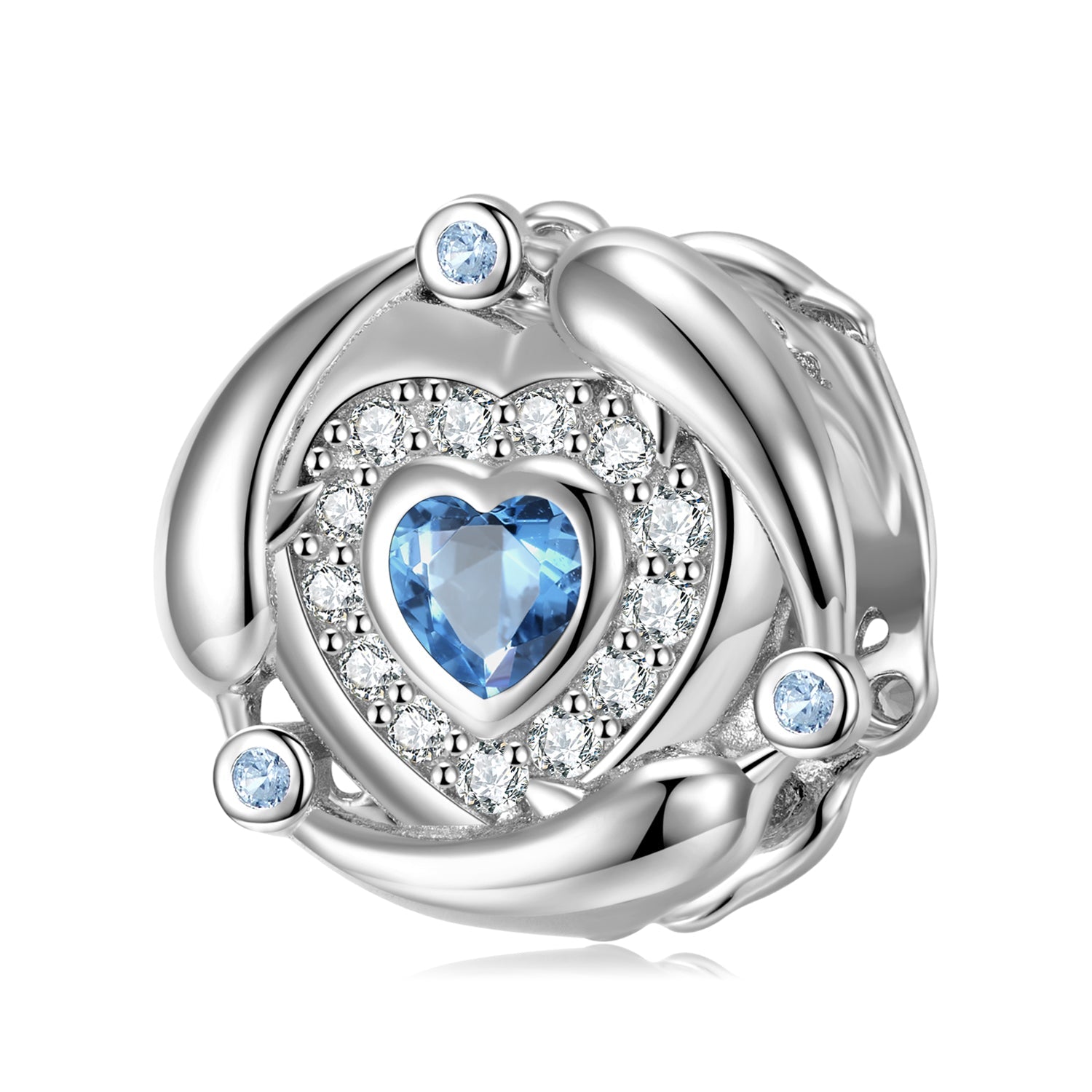 Blue heart with stones