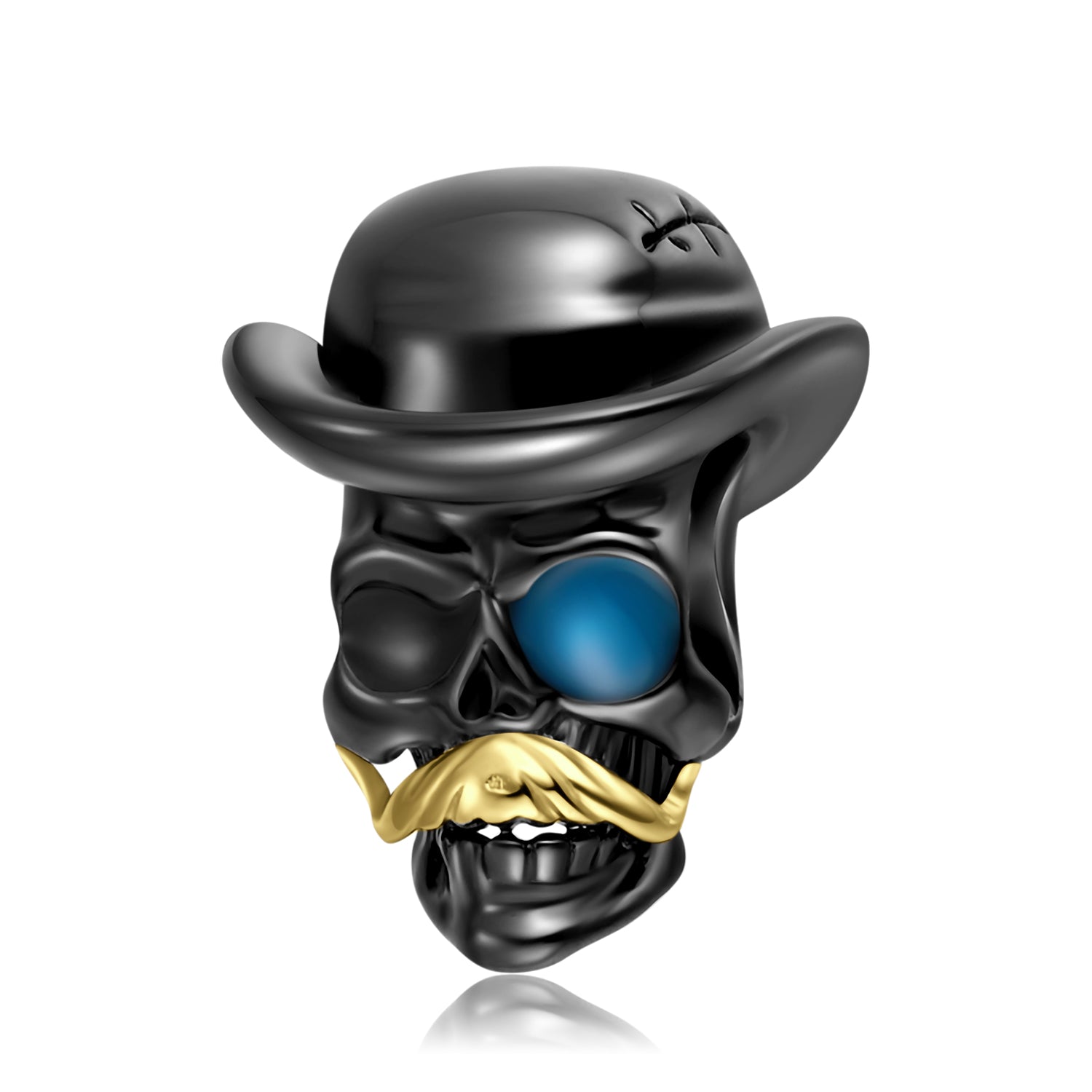 Black skull with hat