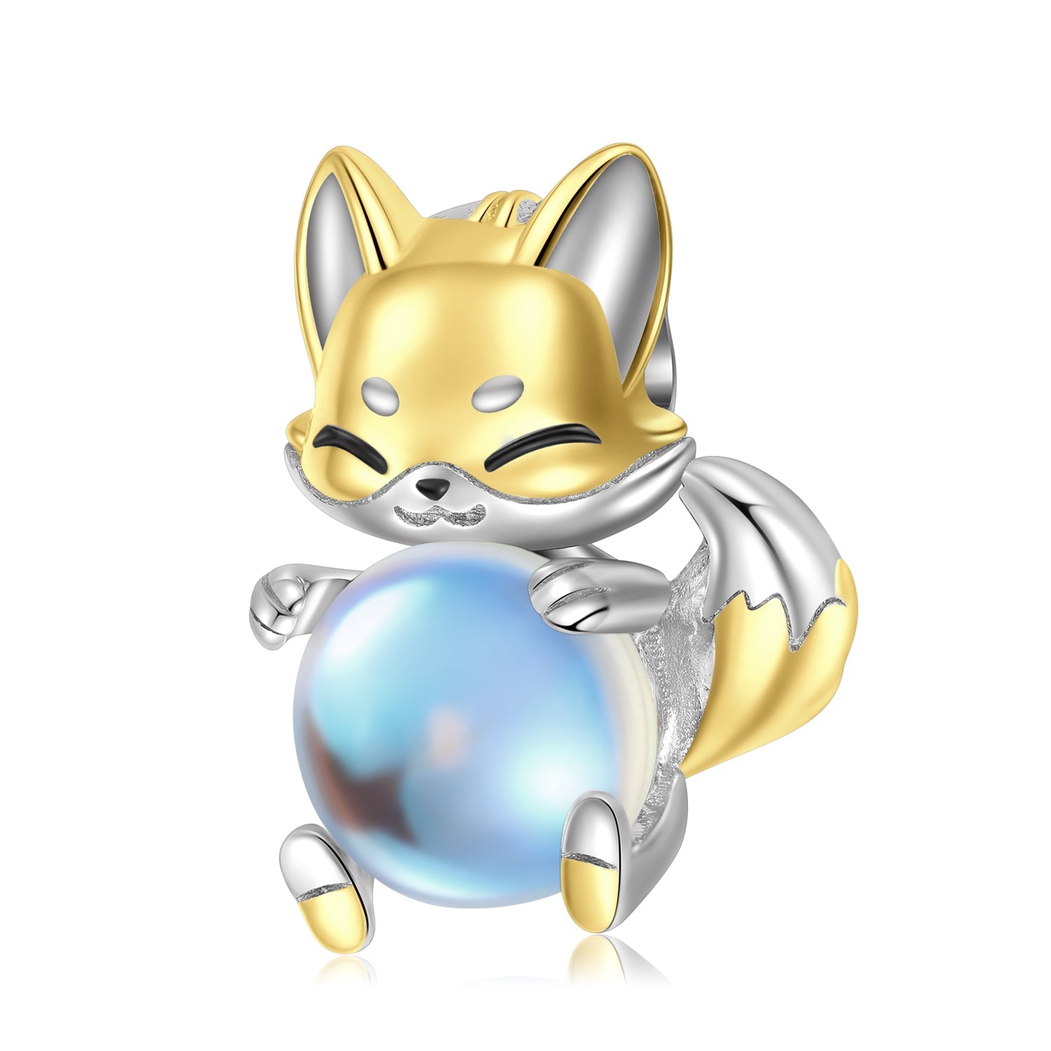 Golden fox with a pearl belly
