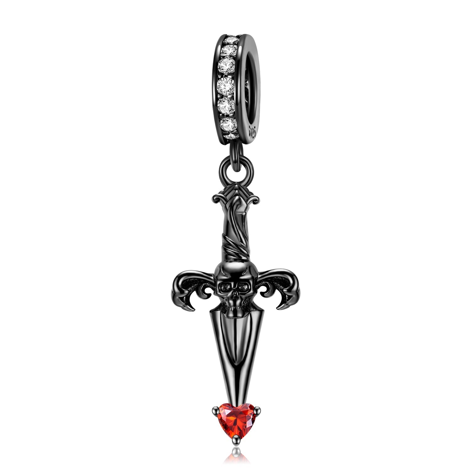 Black vampire dagger with blood diamond