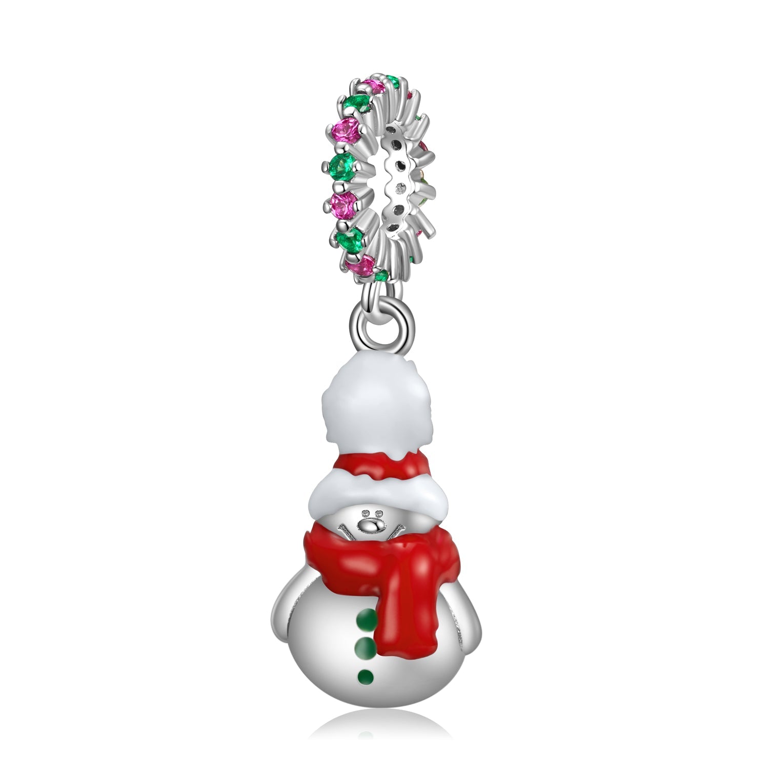 Snowman as a pendant with stones